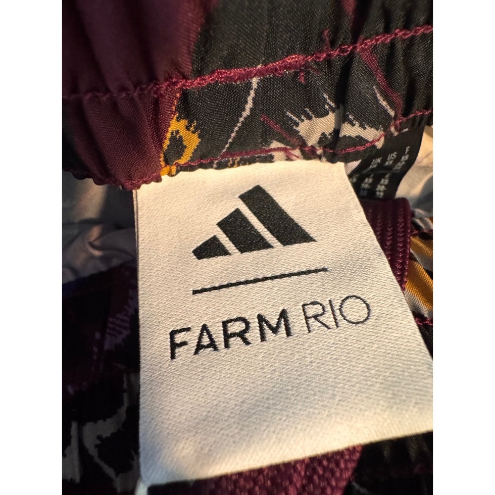 Adidas x Farm Rio Pacer Shorts Butterfly Print Amazon Red XS JL7005 NEW - Picture 5 of 5